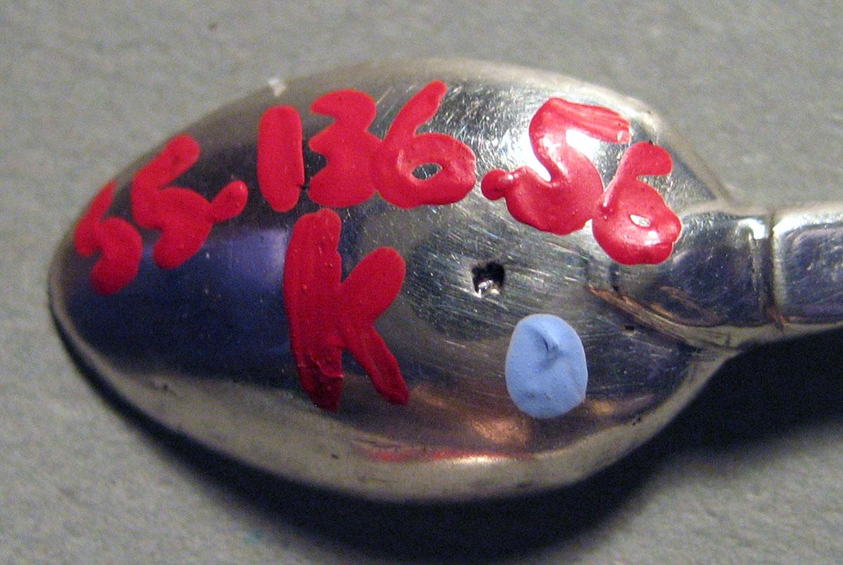 1955.0136.056 K Silver Spoon mark