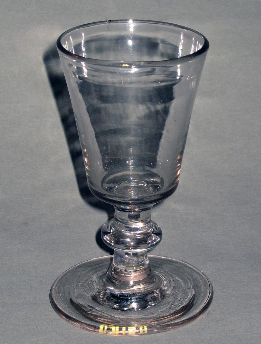 1963.0158 Colorless glass wineglass