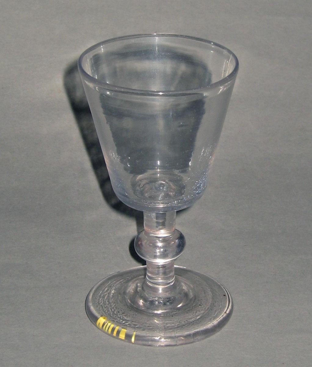 1963.0159 Colorless glass wineglass