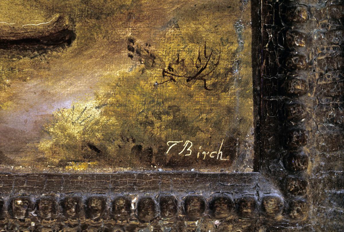 1963.0502 A, B Painting and Frame, Detail