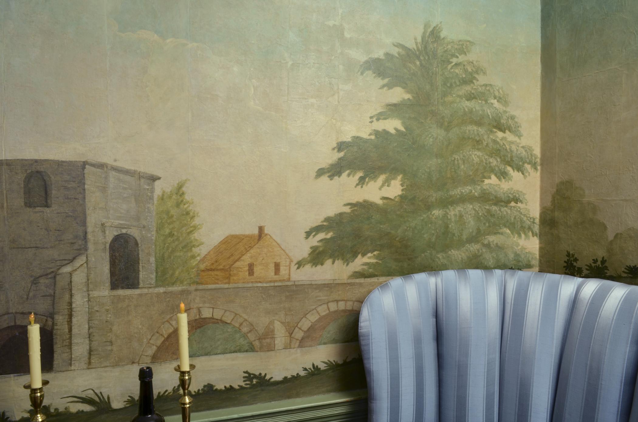 1963.0504 Wall covering, detail 4, Billiard Room North Alcove 2013