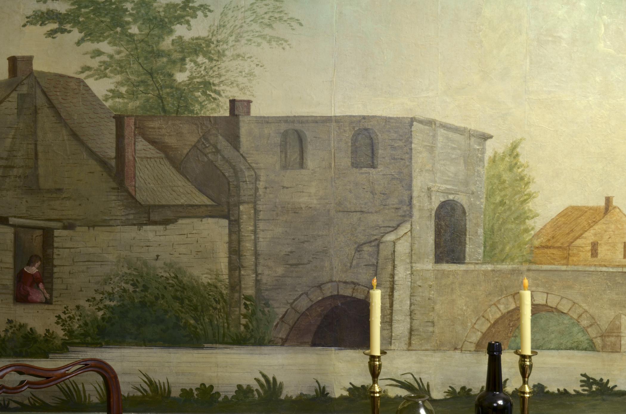 1963.0504 Wall covering, detail 5, Billiard Room North Alcove 2013