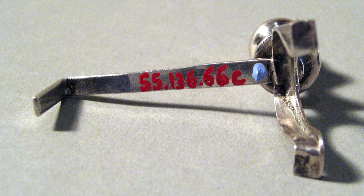 1955.0136.066 C Silver and Iron Andiron underside