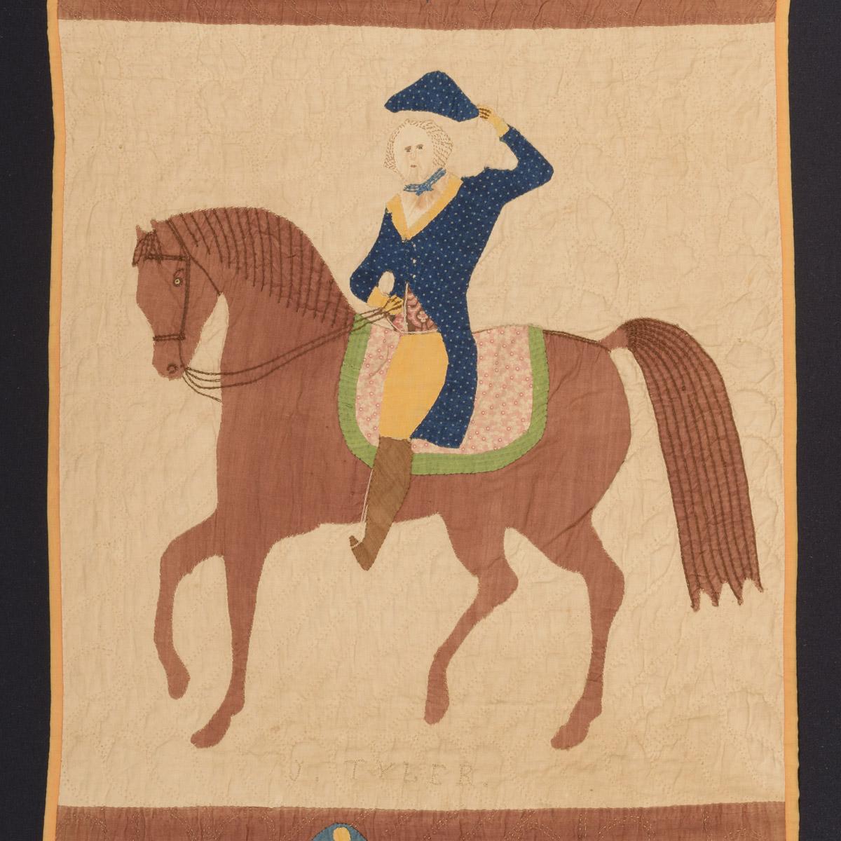 1963.0505.003 Quilt fragment, detail, J. Tyler