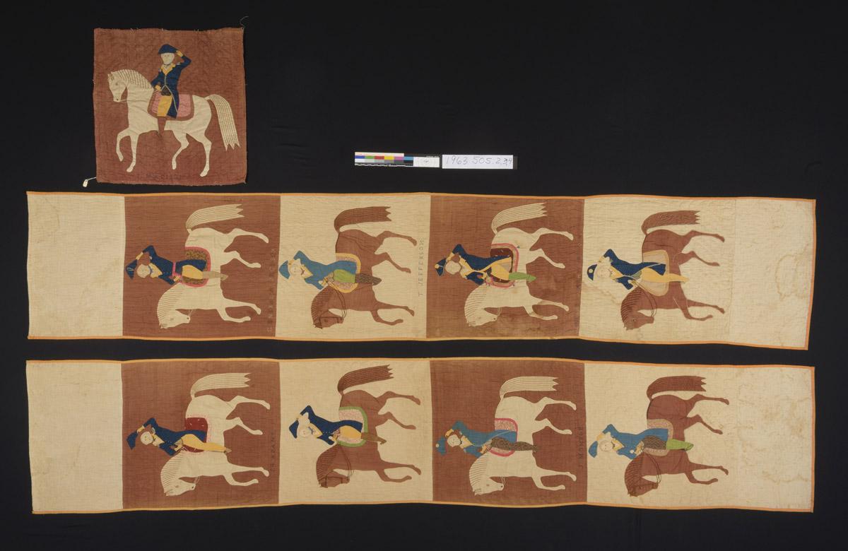 1963.0505.002 Quilt fragment, .003 Quilt fragment, .004 Quilt fragment