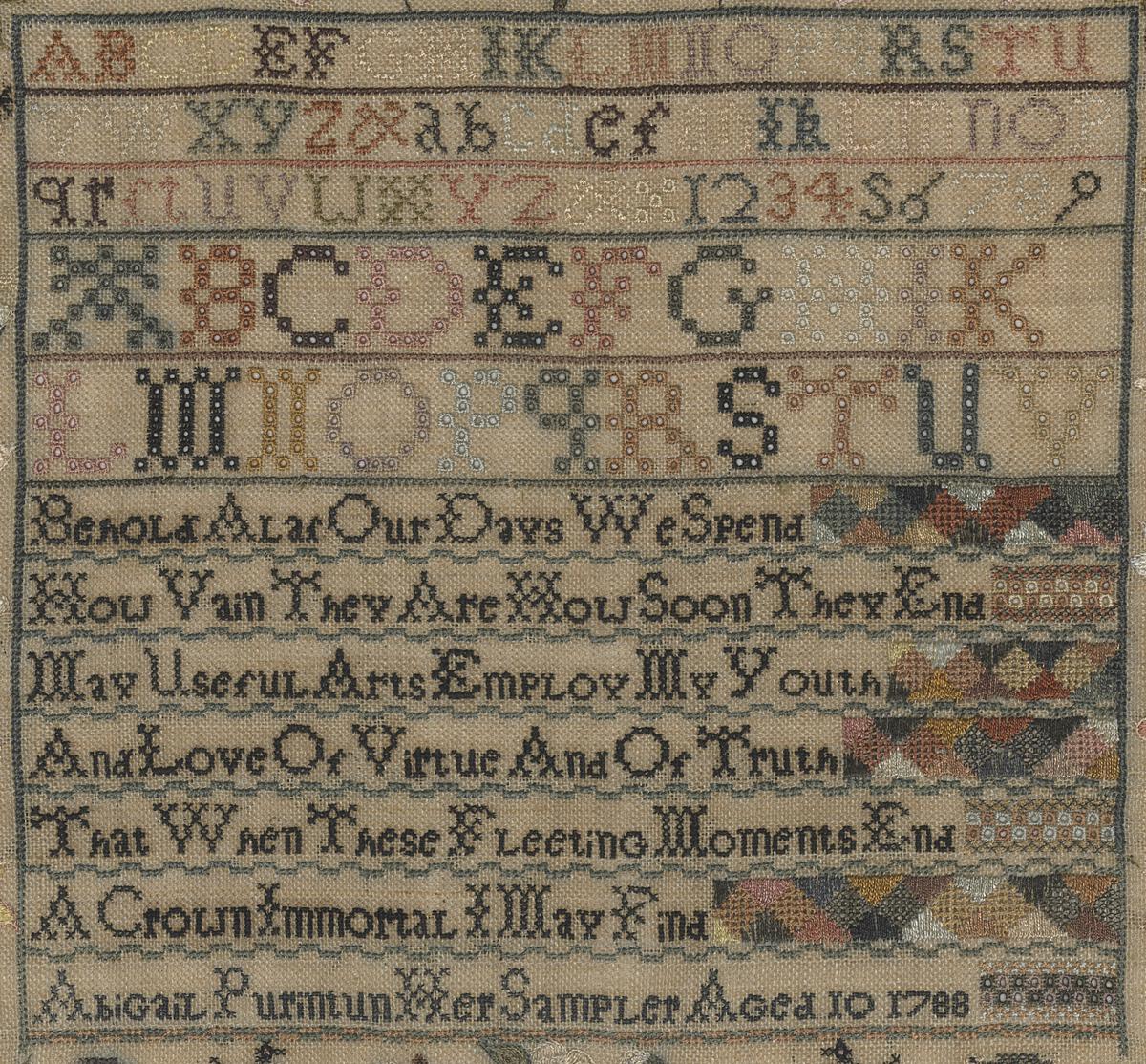 1963.0515 A Sampler, Detail
