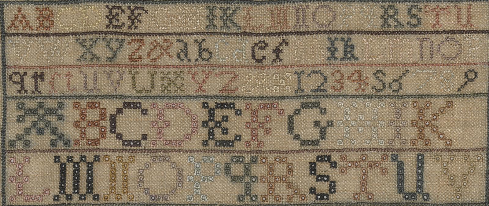1963.0515 A Sampler, Detail 2