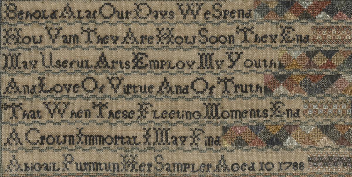 1963.0515 A Sampler, Detail 3