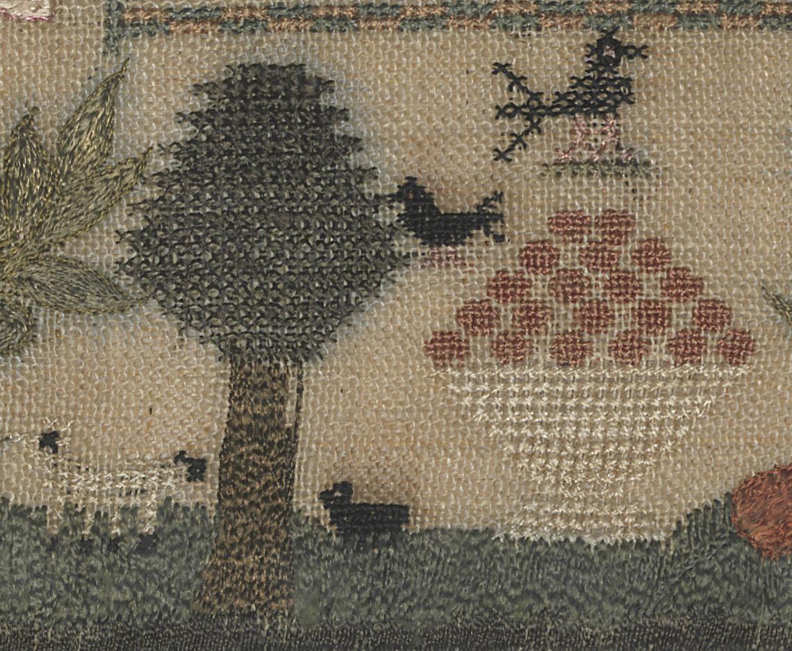 1963.0515 A Sampler, Detail 8