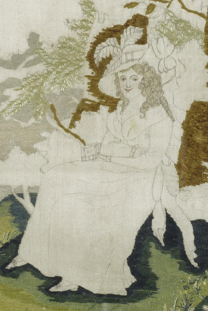 1963.0519 A Needlework Picture, Detail 2