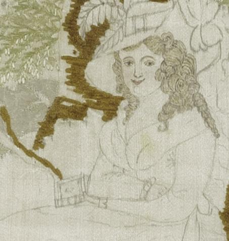 1963.0519 A Needlework Picture, Detail 7
