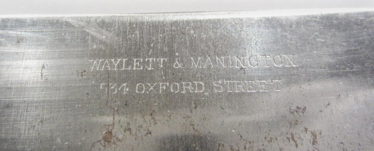 1963.0527.001 Knife, inscription