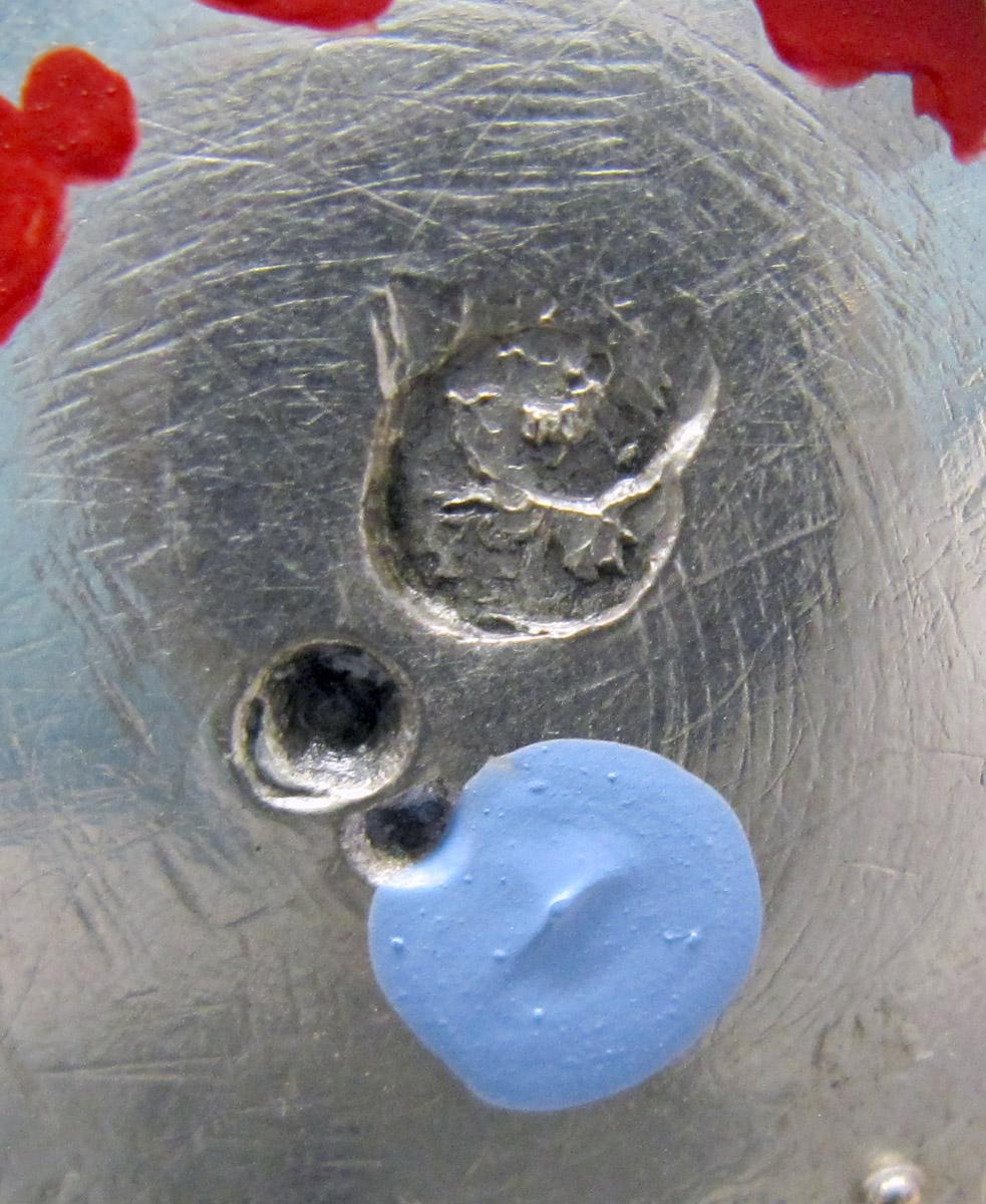 1955.0136.069 A, B Silver Teapot mark underside