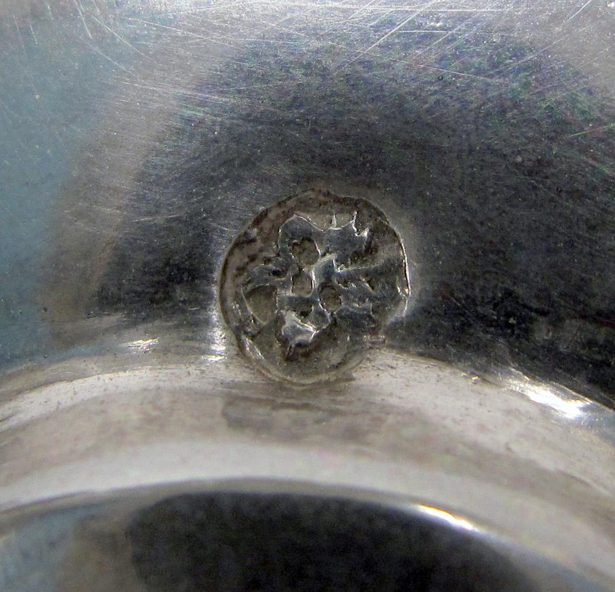 1955.0136.069 A, B Silver Teapot mark on lid