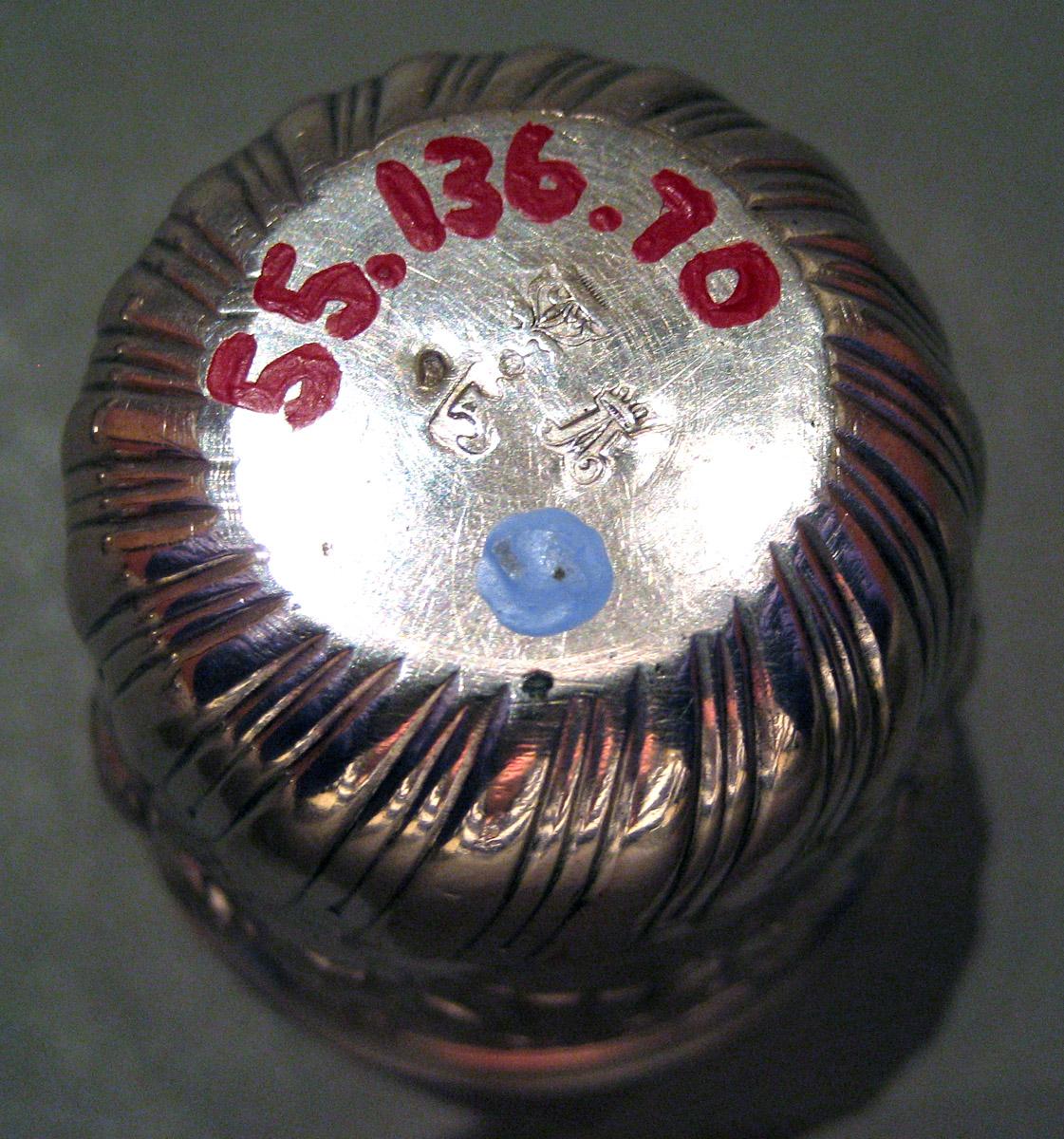 1955.0136.070 Silver Beaker underside and marks