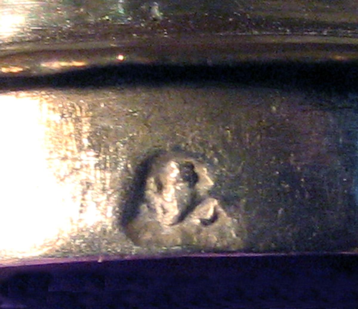 1955.0136.074 A, B Silver Chocolate Pot mark on lid
