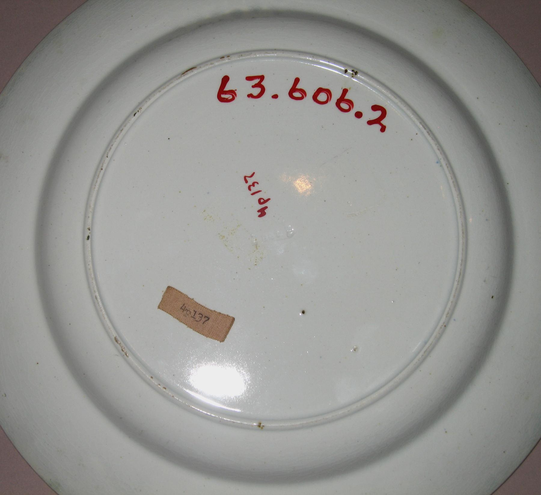 1963.0606.002 Spatterware plate (detail)