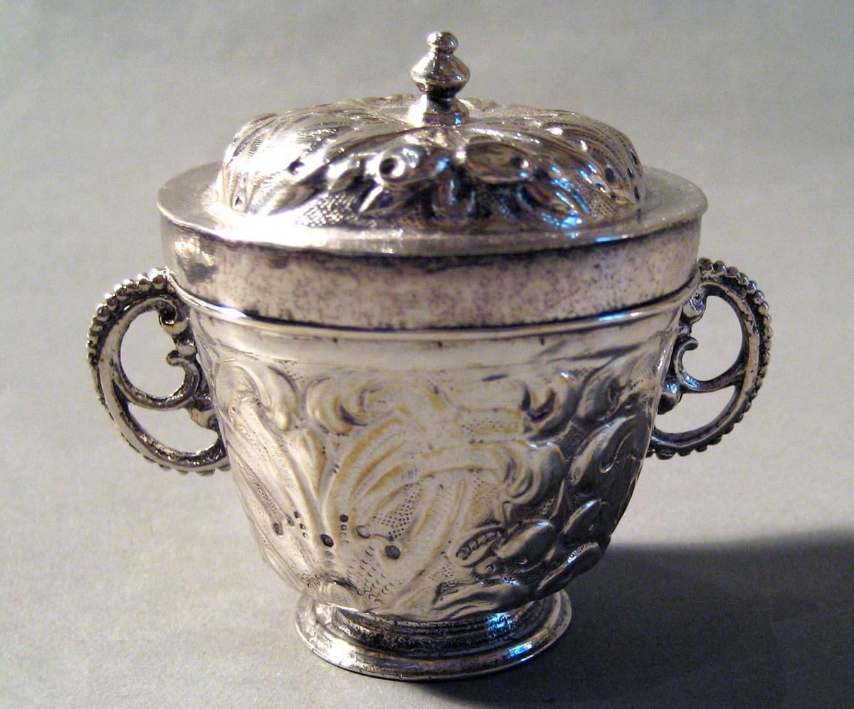 1955.0136.078 A, B Silver Cup and Cover side 2