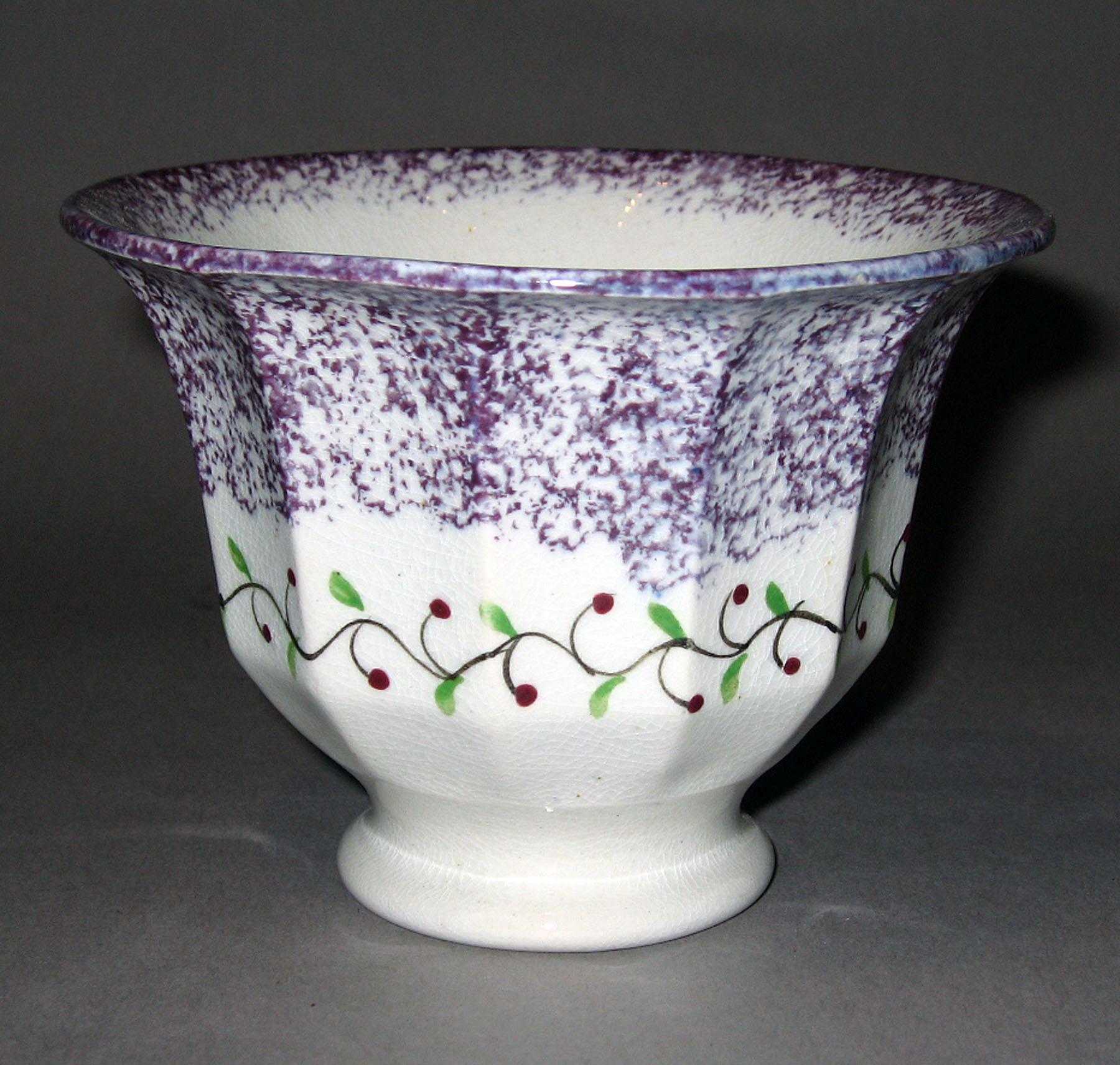1963.0612.001 A Spatterware tea bowl