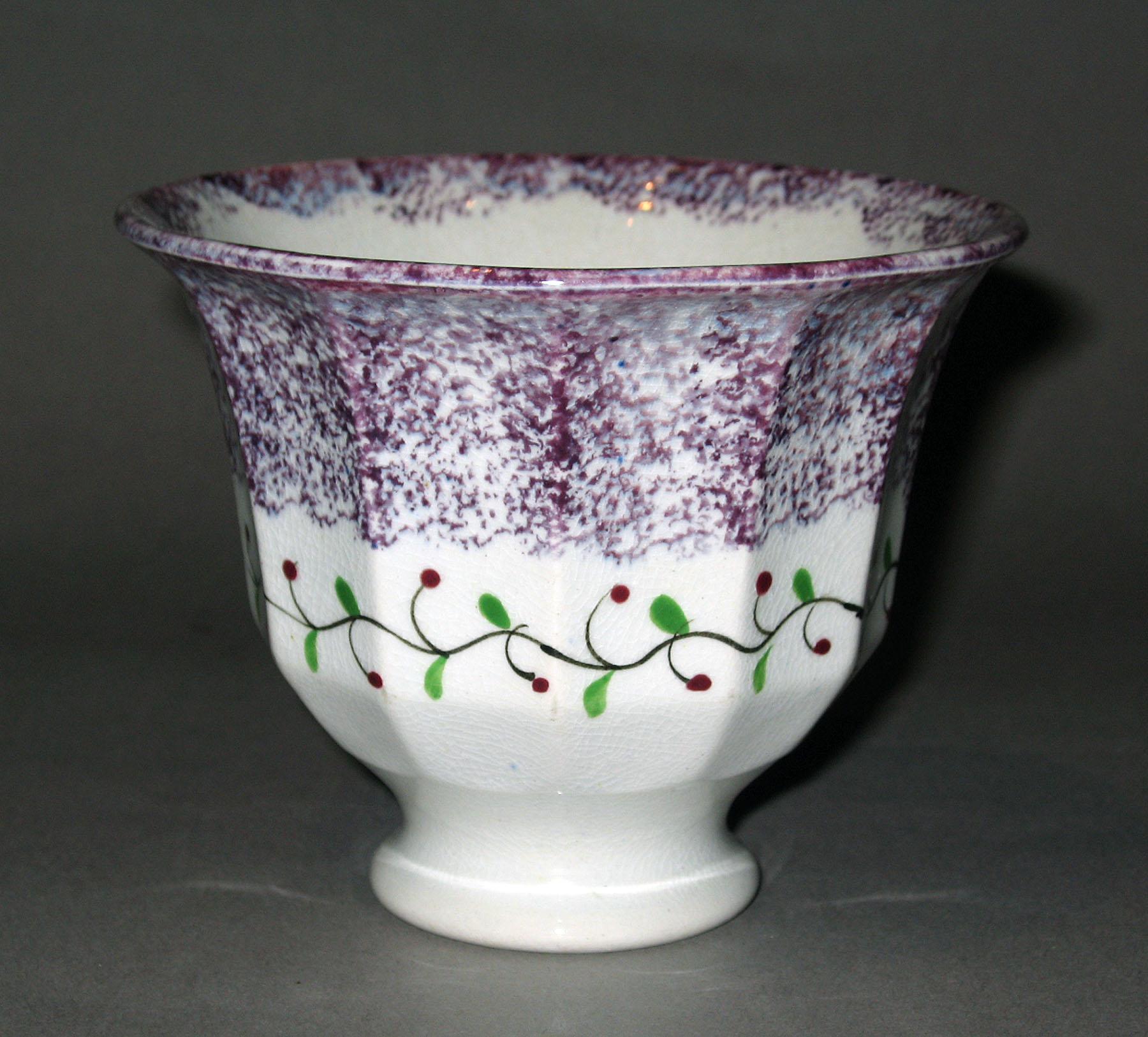 1963.0612.002 A Spatterware tea bowl