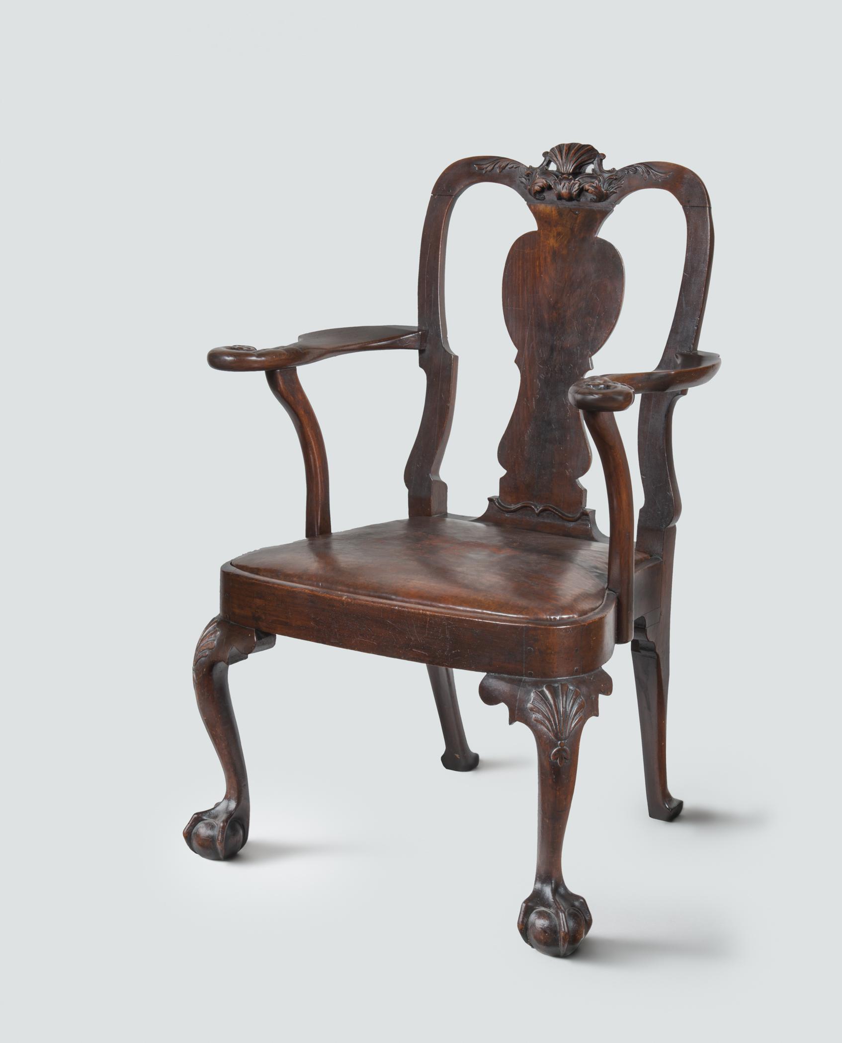 1963.0614.001 Chair, 1984.0654.001 Slip seat, view 1