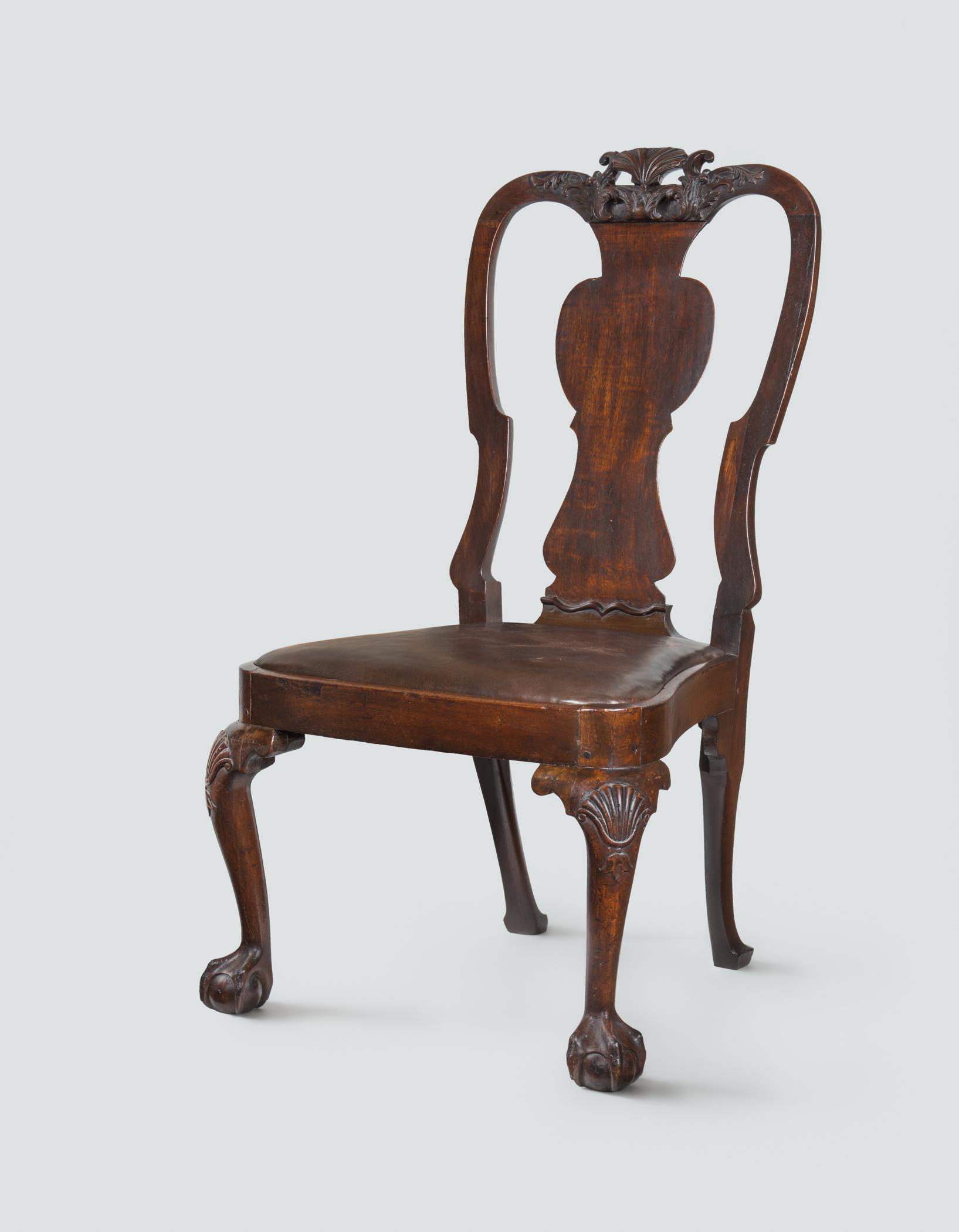 1963.0615.001 Chair, 1984.0655.001 Slip seat, view 1