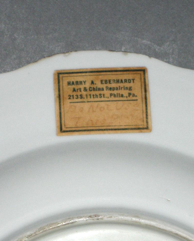1963.0700.034 Soup Plate or Bowl, tag