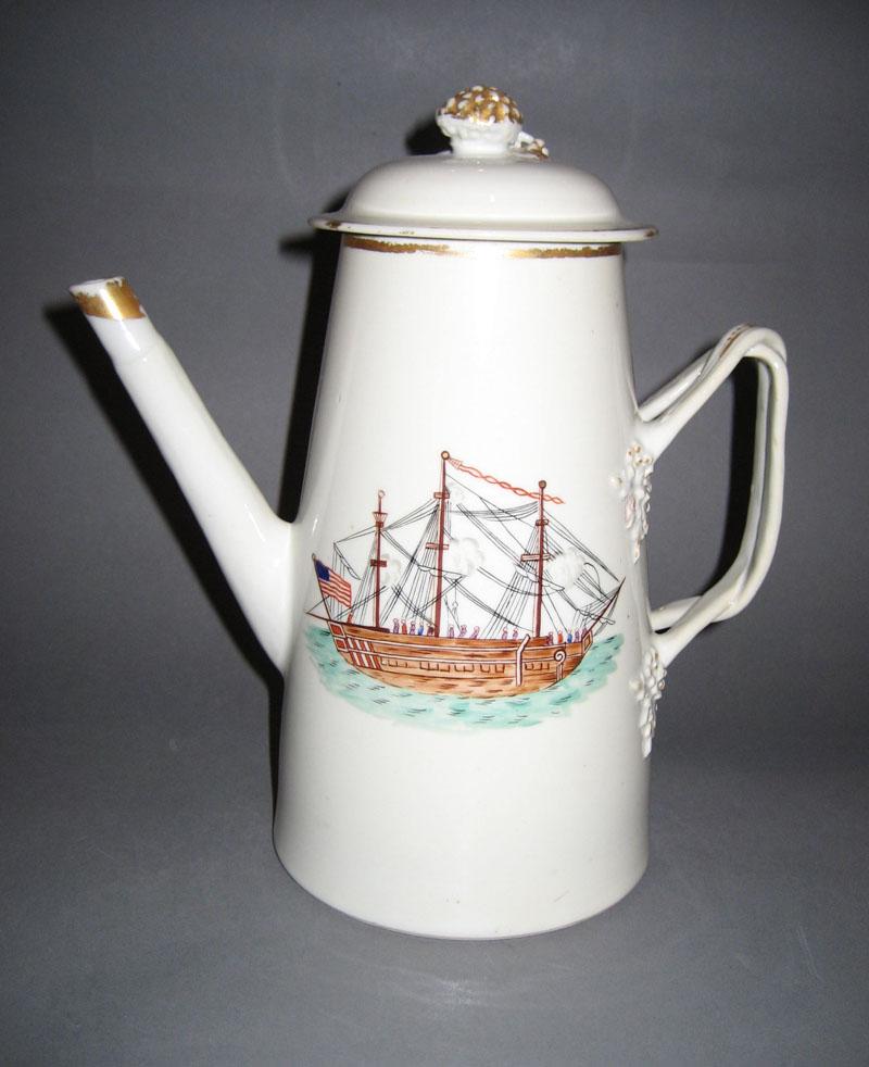1963.0707.002 Coffee Pot with ship