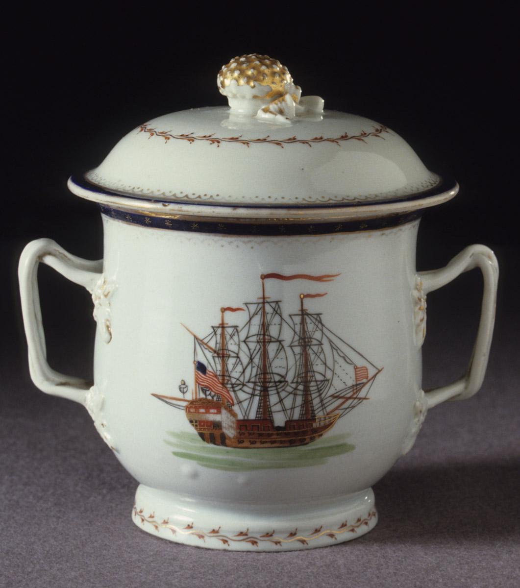 1963.0714.011 A, B Sugar bowl and lid