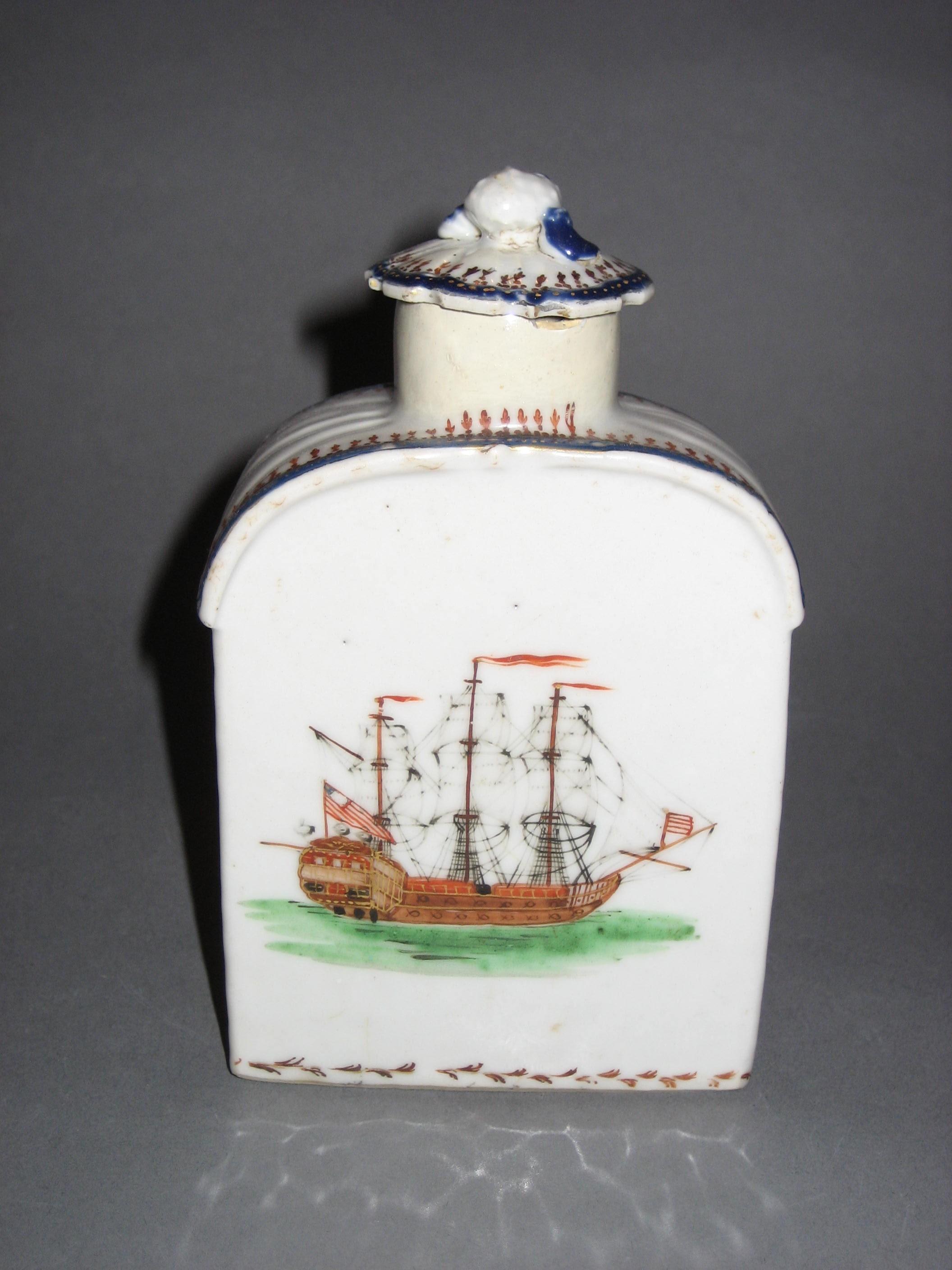 1963.0714.013 A, B Porcelain Tea Cannister
