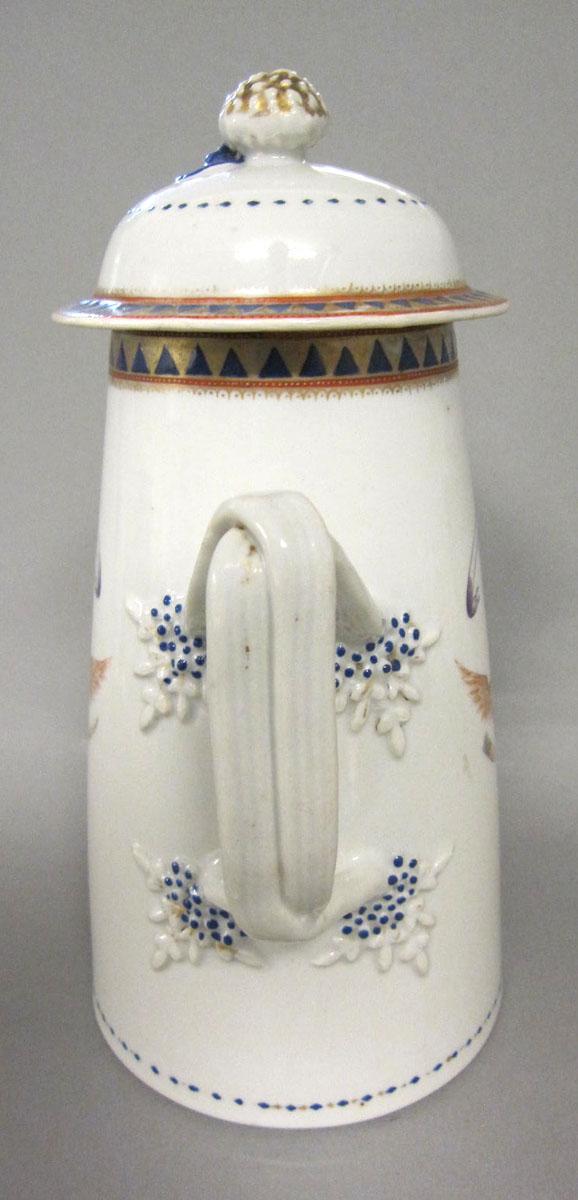 1963.0715 A,B Porcelain coffee pot handle