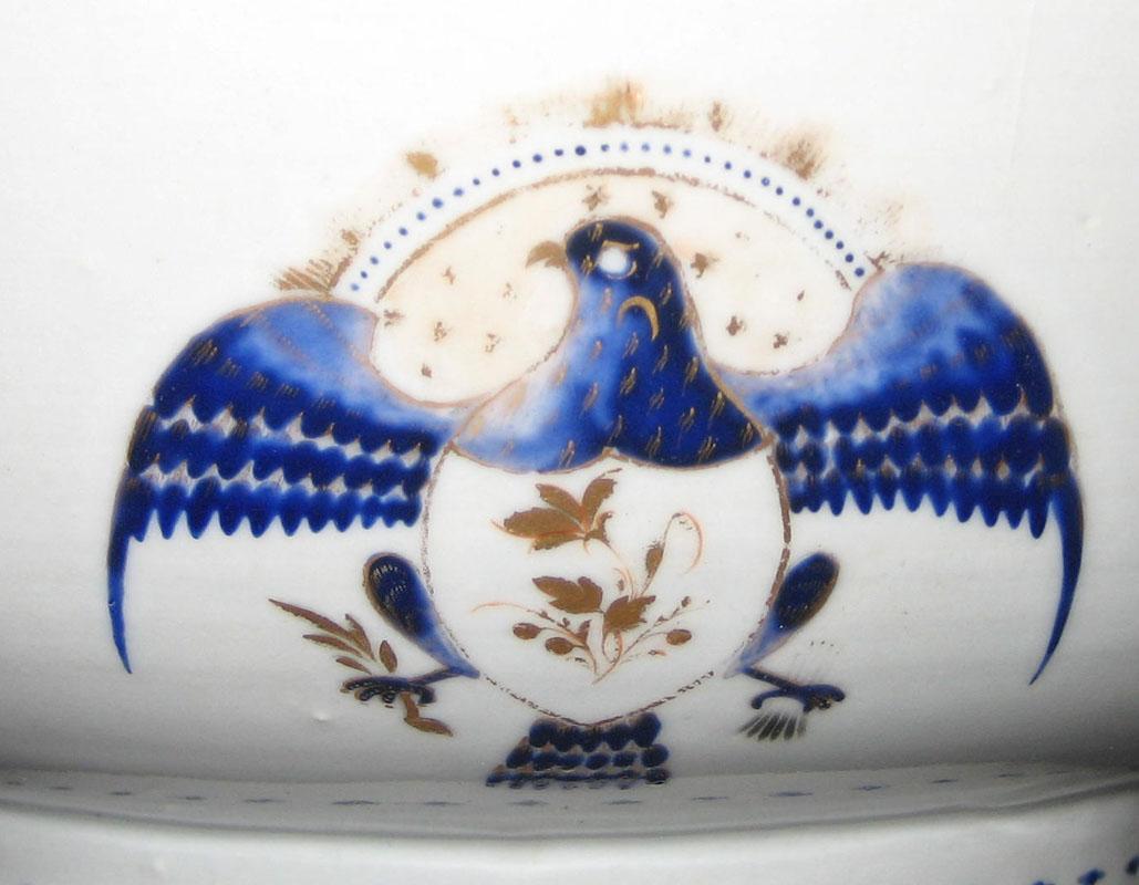 1963.0719.002 Porcelain Bowl eagle detail