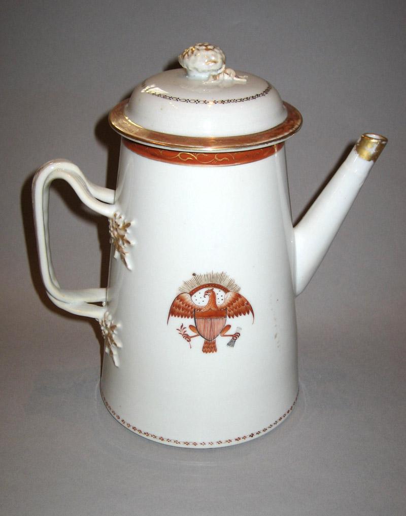 1963.0740.003 A, B Porcelain Coffee Pot view 2