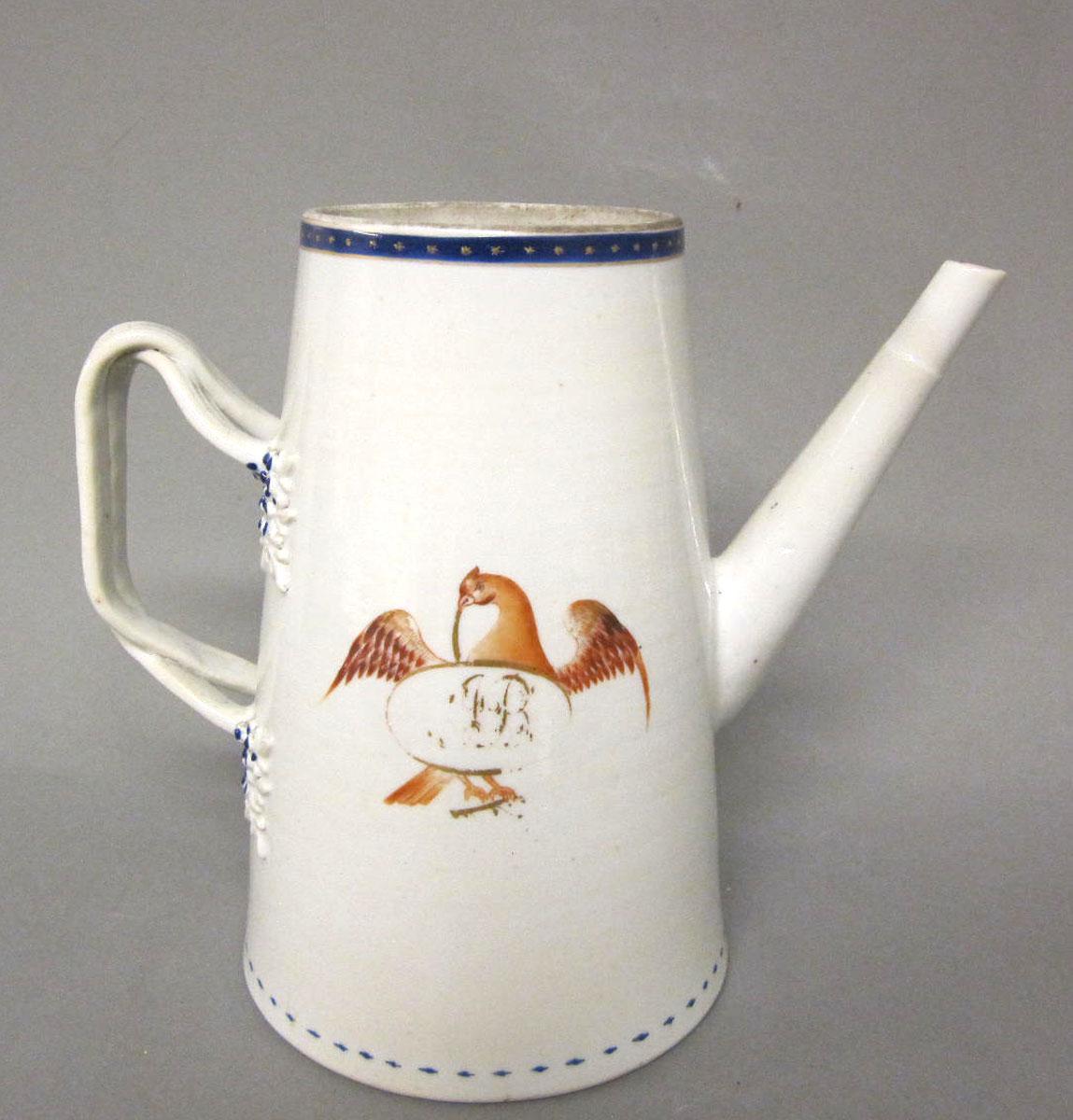 1963.0753 A Porcelain coffee pot face two