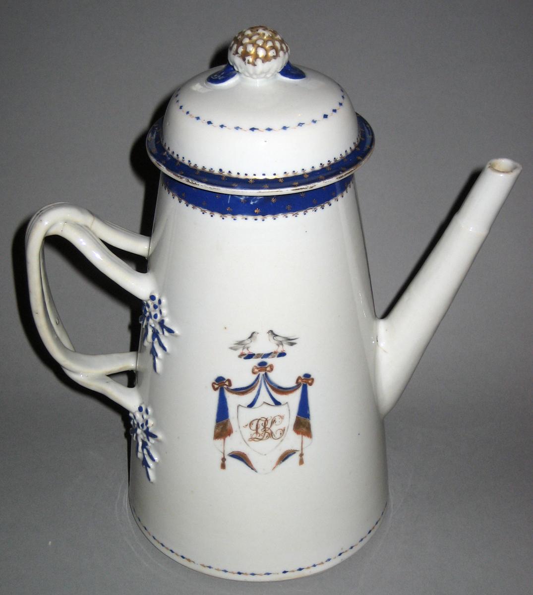 1963.0754.009 A, B Porcelain Coffee pot side 2