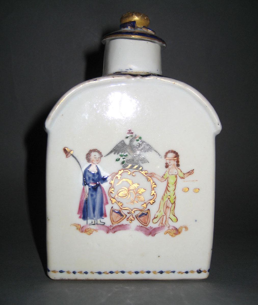 1963.0810 A, B Porcelain Tea Cannister