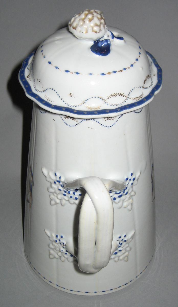 1963.0825 A, B Porcelain Coffee Pot back
