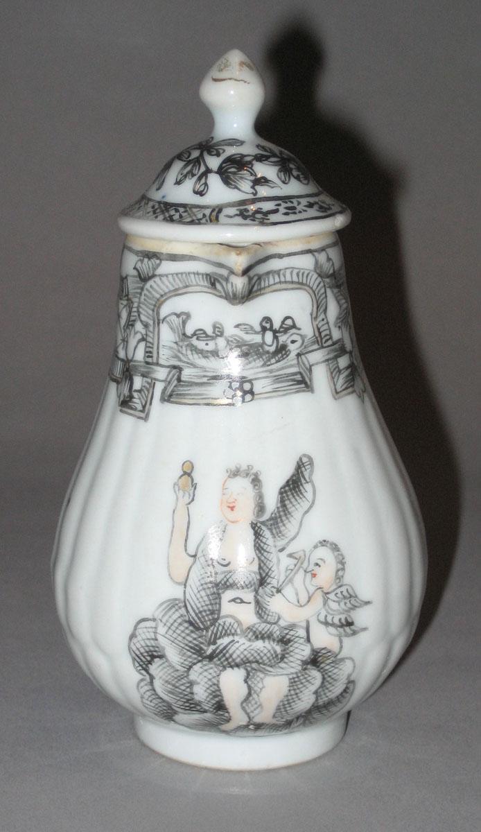 1963.0847 A, B Porcelain milk jug detail