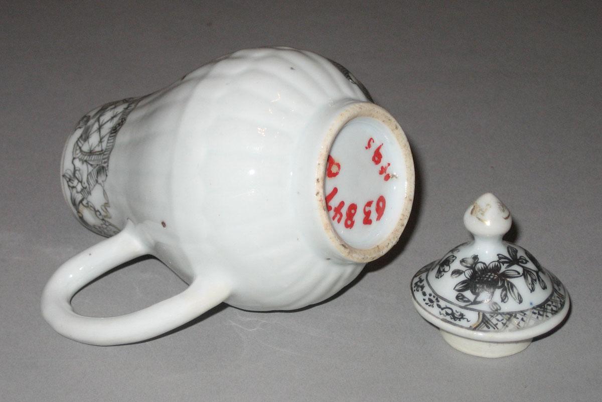1963.0847 A, B Porcelain milk jug bottom