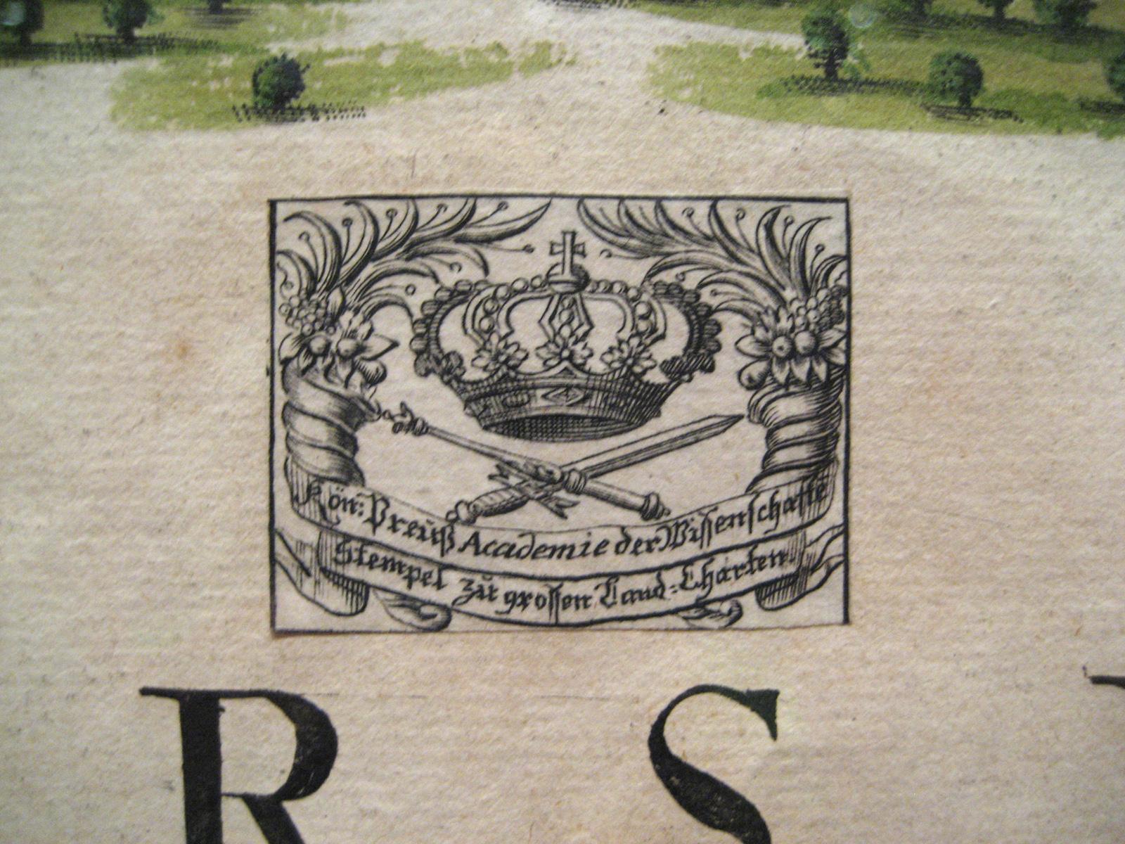 1963.0853 Map of the Imporved Part of the Province of Pennsylvania (Royal Prussian Academy of Sciences stamp)