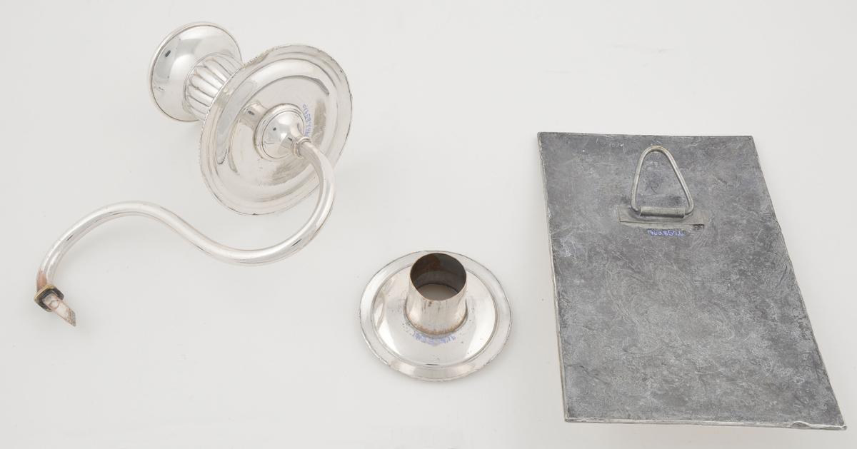 1963.0859.001 Silver Sconce, View 2