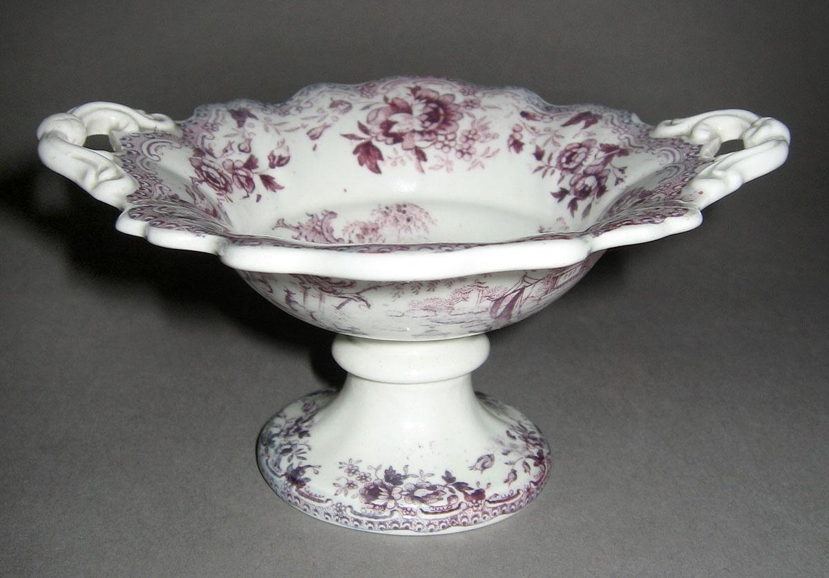 1955.0136.167 Miniature transfer printed compote