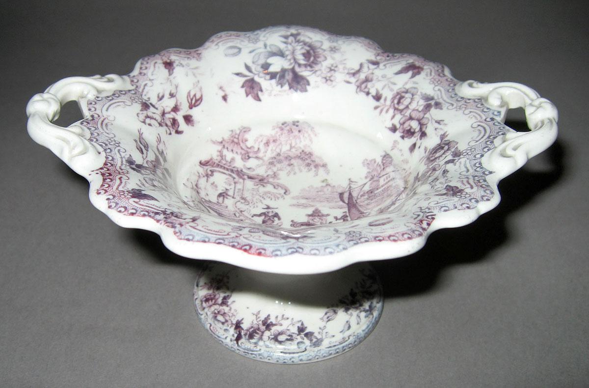 1955.0136.168 Miniature transfer printed compote