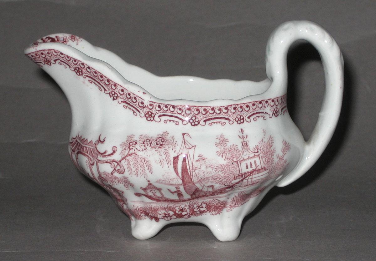 1955.0136.173 Miniature transfer printed sauce boat