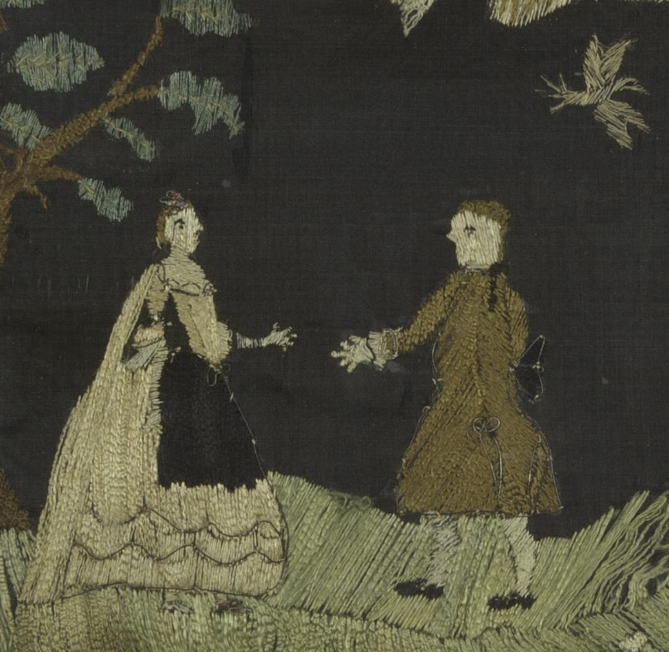 1955.0137 A Needlework Picture, Detail