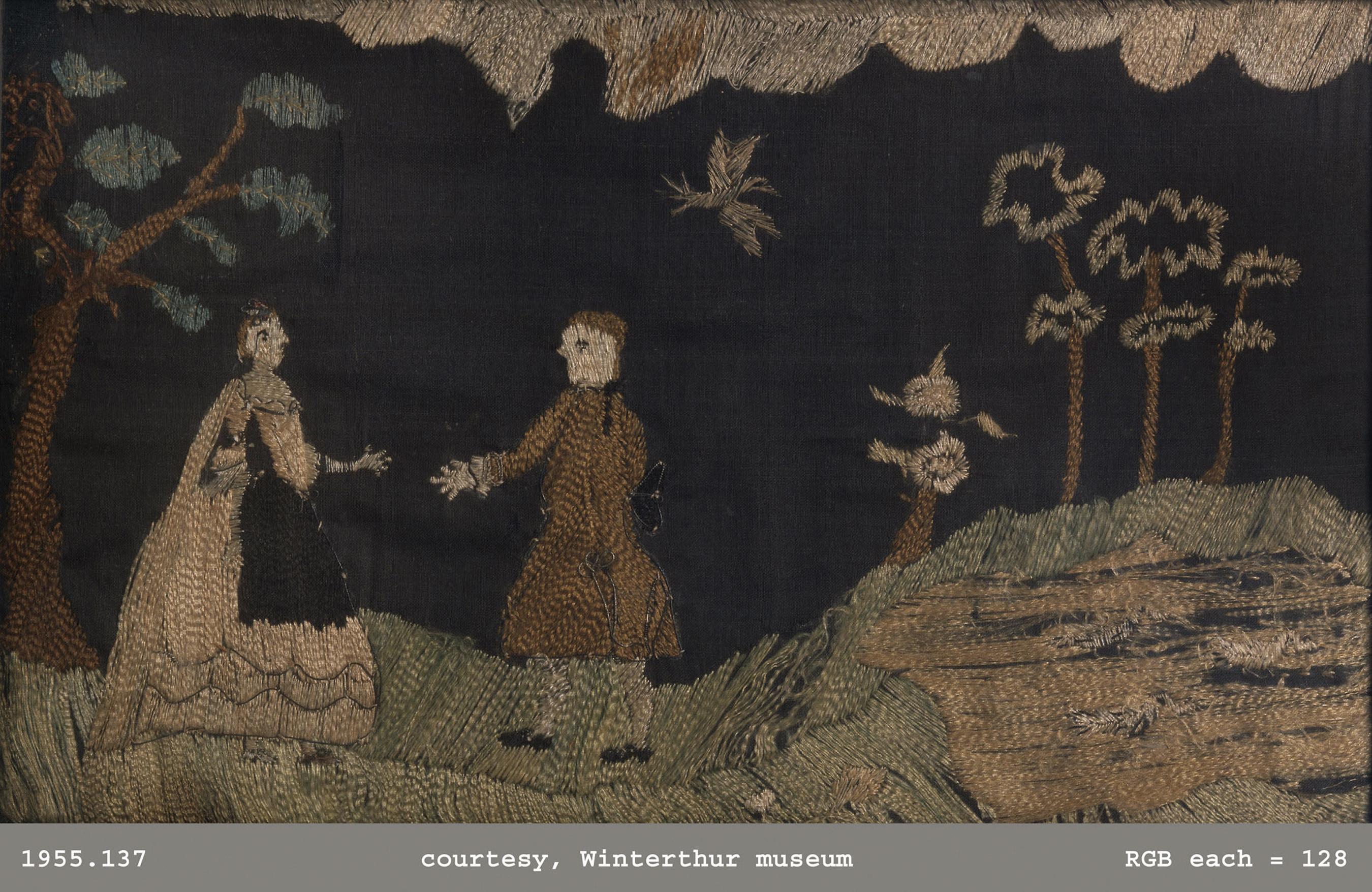 1955.0137 A, Needlework Picture view 3