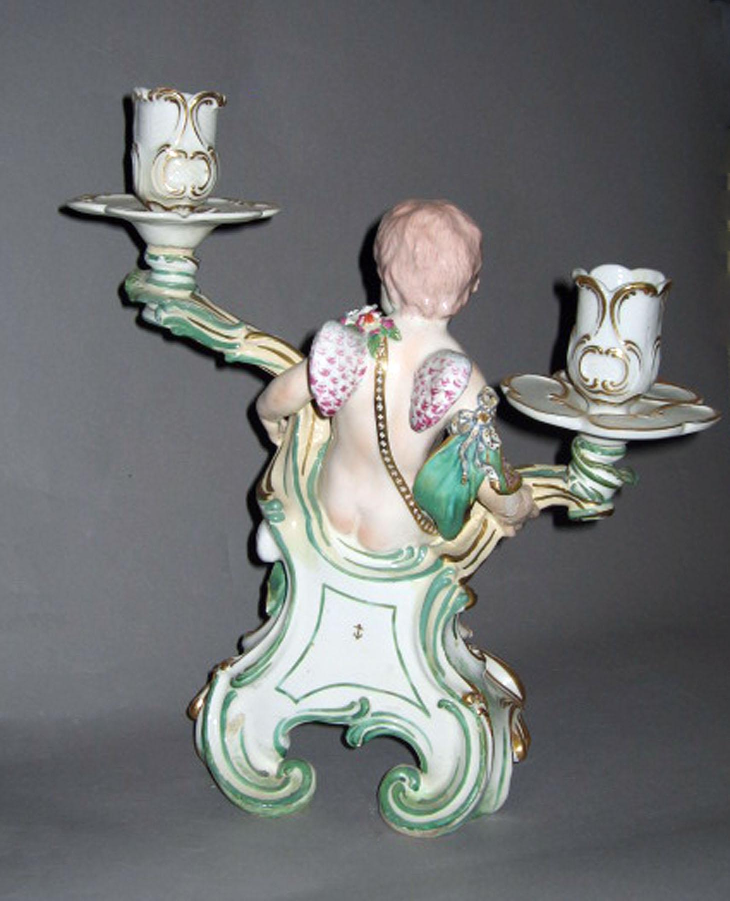 1963.0921 Porcelain candlestick figure (reverse)