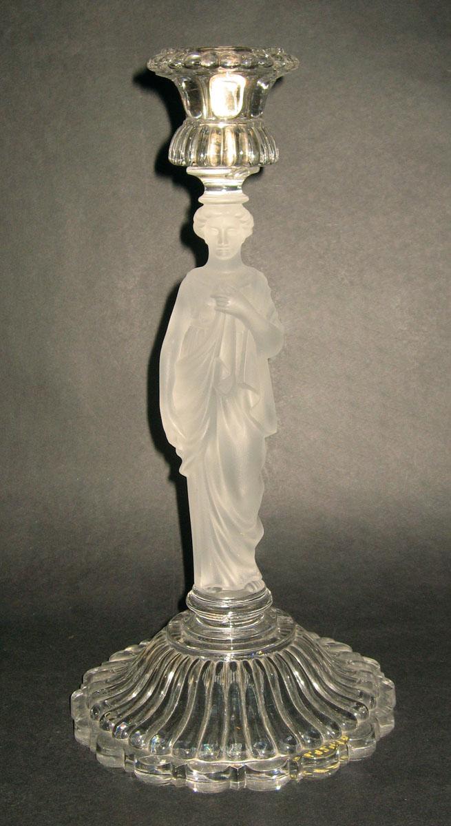 1963.0924.001 A, B Glass candlestick