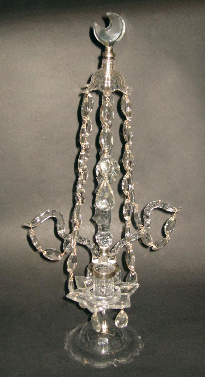 1963.0934.002 Glass candelabrum