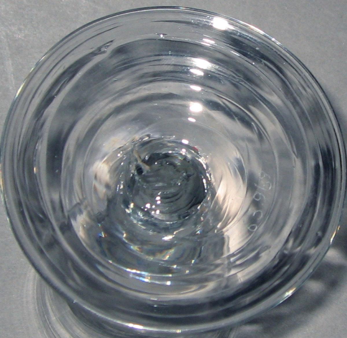 1963.0969 Colorless glass wineglass (underside)